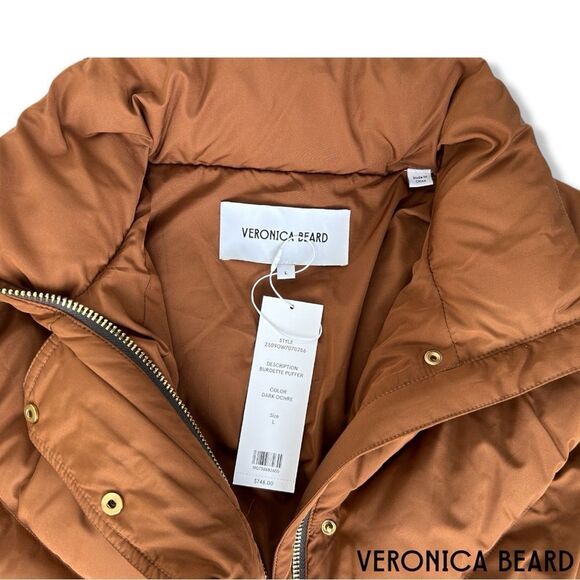 COPY - Veronica Beard **NWT** Burdette Quilted Down Puffer in Dark Ochre - Picture 8 of 9